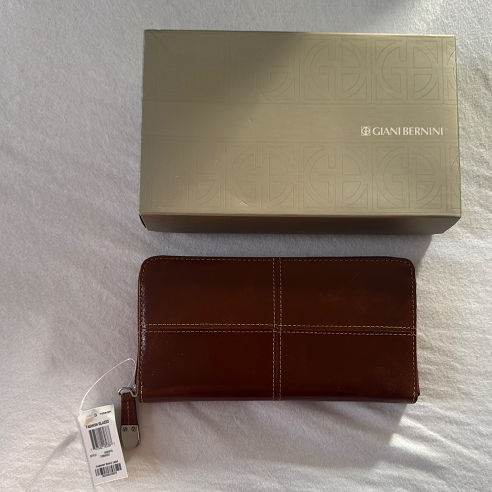 Giani Bernini Brown Leather Wallet